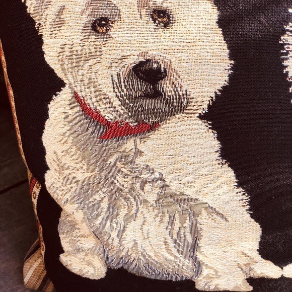Adorable accent white Scotty pupper pillow - Picture 4 of 6